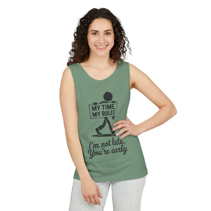 My Time, My Rules Men's Tank Top, Fun Casual Wear for Any Occasion, Relaxed Vibe, Time Management Humor, Self love t shirt