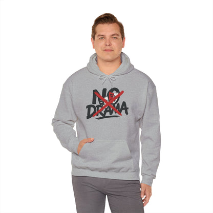 No Drama Mens Hoodie, Cozy Hoodie, Everyday Wear, Gift for Friend, Casual Fashion, Relaxed Vibes