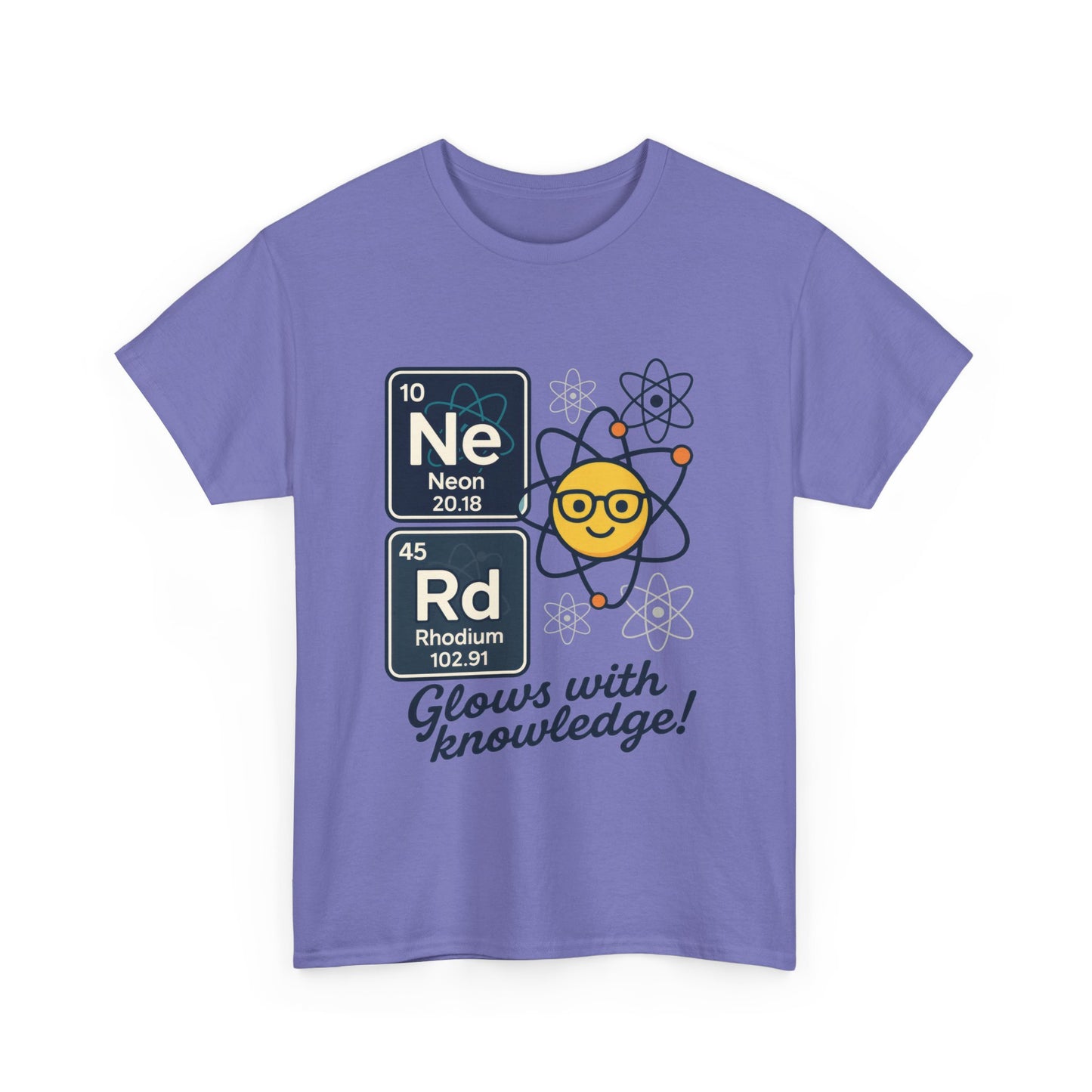 Funny Womens Nerd T-Shirt, NeRd Periodic Table Shirt, Glowing Knowledge Tee, Science Lover Gift, Chemistry Shirt, STEM Apparel, Science Tee