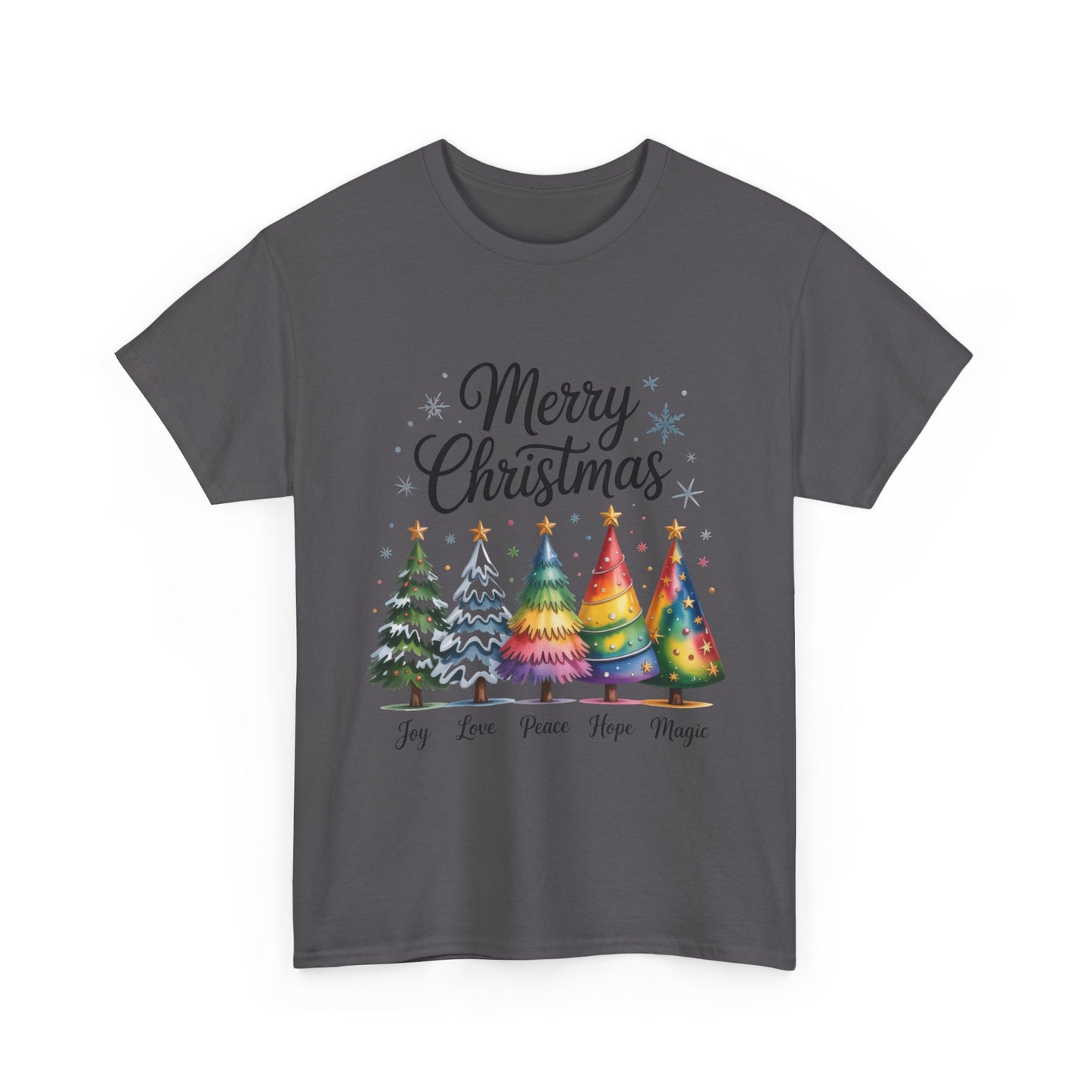 Merry Christmas Women's T-Shirt, Joy Love Peace Hope Magic Holiday Tee