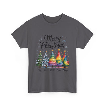 Merry Christmas Women's T-Shirt, Joy Love Peace Hope Magic Holiday Tee