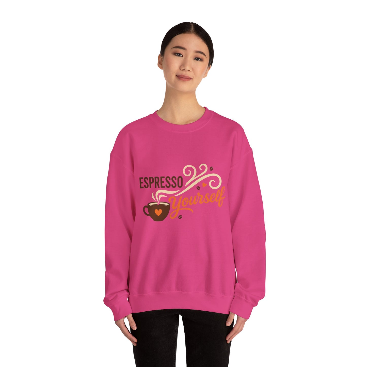 Espresso Yourself Womens Sweatshirt, Coffee Lover Pullover, Funny Barista Gift