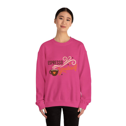 Espresso Yourself Womens Sweatshirt, Coffee Lover Pullover, Funny Barista Gift