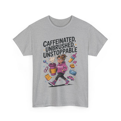 Funny Mom Life Graphic Shirt, Mother's Day Gift, Cotton Tee for Tired but Fierce Mothers, Coffee and Mom T-Shirt, mom life shirt