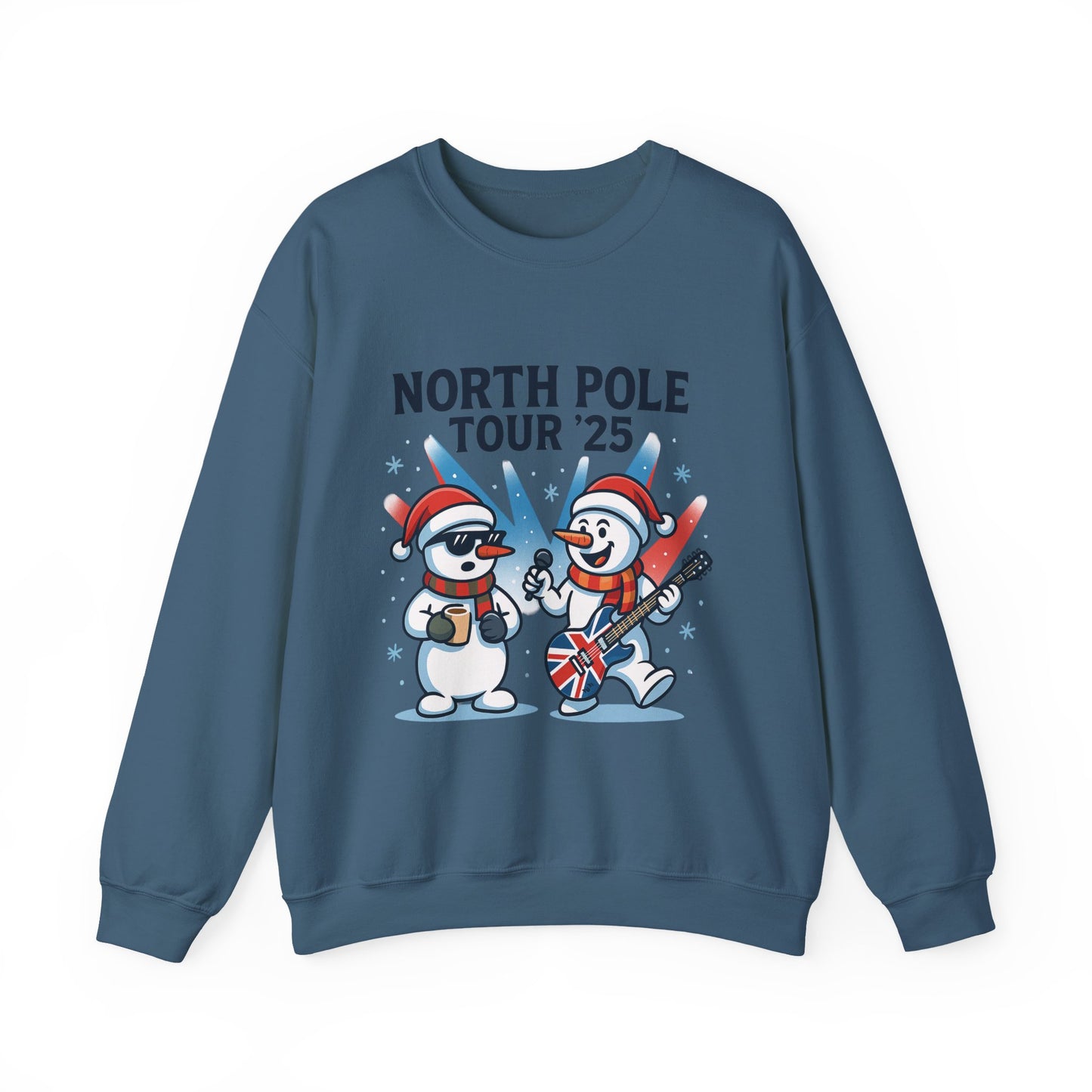 North Pole Tour 25 Women's Christmas Sweatshirt, Funny Rock Holiday Jumper