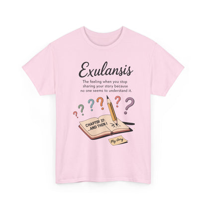 Exulansis Shirt, Emotional Aesthetic Word Tee, Deep Meaning Typography Graphic Tee, Women's Heavy Cotton Tee, deep meaning t shirt