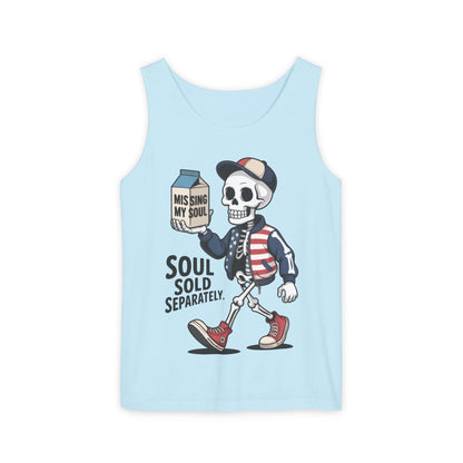 Funny Skeleton Tank Top, Soul Sold Separately Muscle Tee, Missing My Soul Graphic Shirt, Gothic Streetwear Workout Top