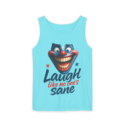Laugh Out Loud Unisex Tank Top, Funny Graphic Top, Humor Shirt, Summer Apparel, Gift for Clowns, Party Wear