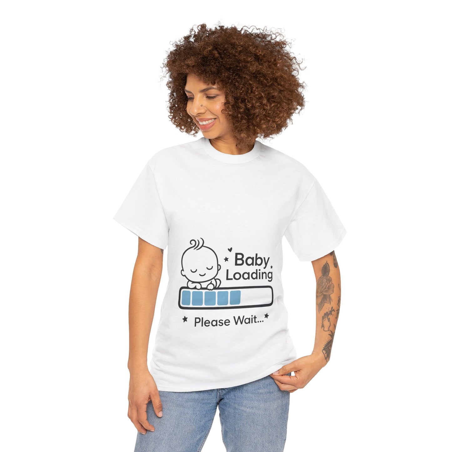 Baby Loading Maternity T-Shirt, Funny Pregnancy Announcement Tee, Mom To Be Gift, Expecting Baby Tee, Pregnancy Reveal Top, Baby Shower Gift