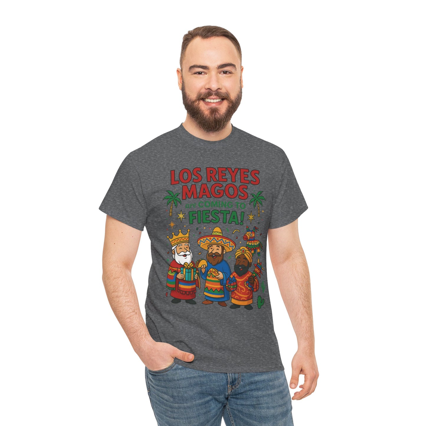 Los Reyes Magos Are Coming to Fiesta!, Funny Three Kings Day Shirt, Día de los Reyes Magos T-Shirt for Christmas Fiesta Lovers