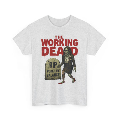 The Working Dead Women's Shirt, Funny Work Life Balance Zombie Tee, RIP Work Shirt, Halloween Office Humor, Overworked Shirt