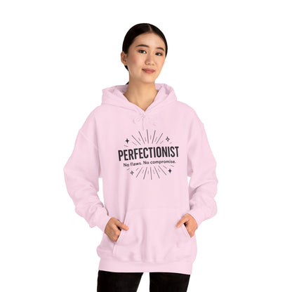 Womens Perfectionist Hoodie, Minimalist No Flaws Sweatshirt, Empowered Clean Look Pullover, Gift for Organized Women