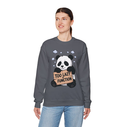 Panda Lazy Crewneck Sweatshirt - Funny Gift for Relaxation, Cute Animal Apparel for Cozy Days, Perfect for Fall and Winter