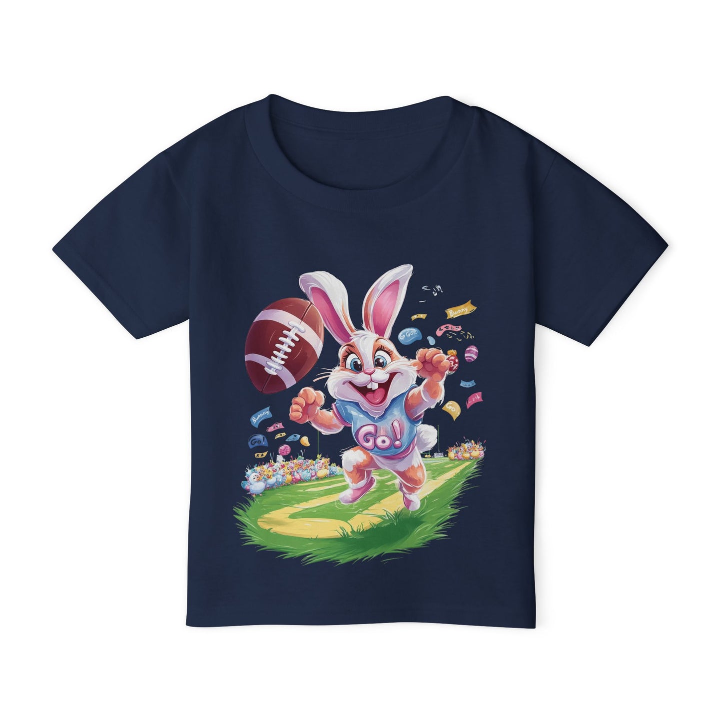 Touchdown Bunny Toddler T-Shirt - Fun Easter Football Shirt for Kids, Playful Bunny Sports Tee, Spring Game Day Outfit, Kids Easter Gift