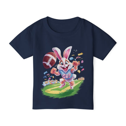 Touchdown Bunny Toddler T-Shirt - Fun Easter Football Shirt for Kids, Playful Bunny Sports Tee, Spring Game Day Outfit, Kids Easter Gift