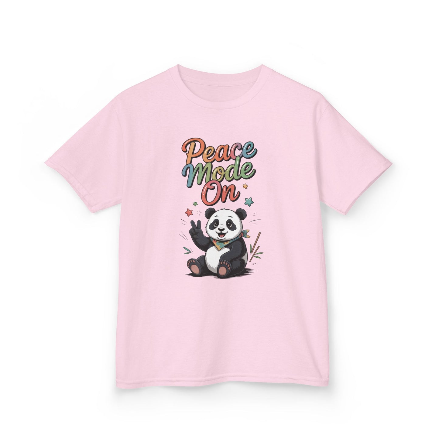 Peace Mode On Kids Tee, Cute Panda Shirt, Fun Gift for Children, Peace-Themed Apparel, Perfect for Birthdays, Casual Wear