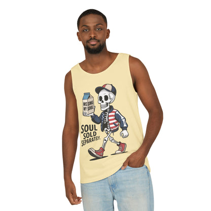 Funny Skeleton Tank Top, Soul Sold Separately Muscle Tee, Missing My Soul Graphic Shirt, Gothic Streetwear Workout Top