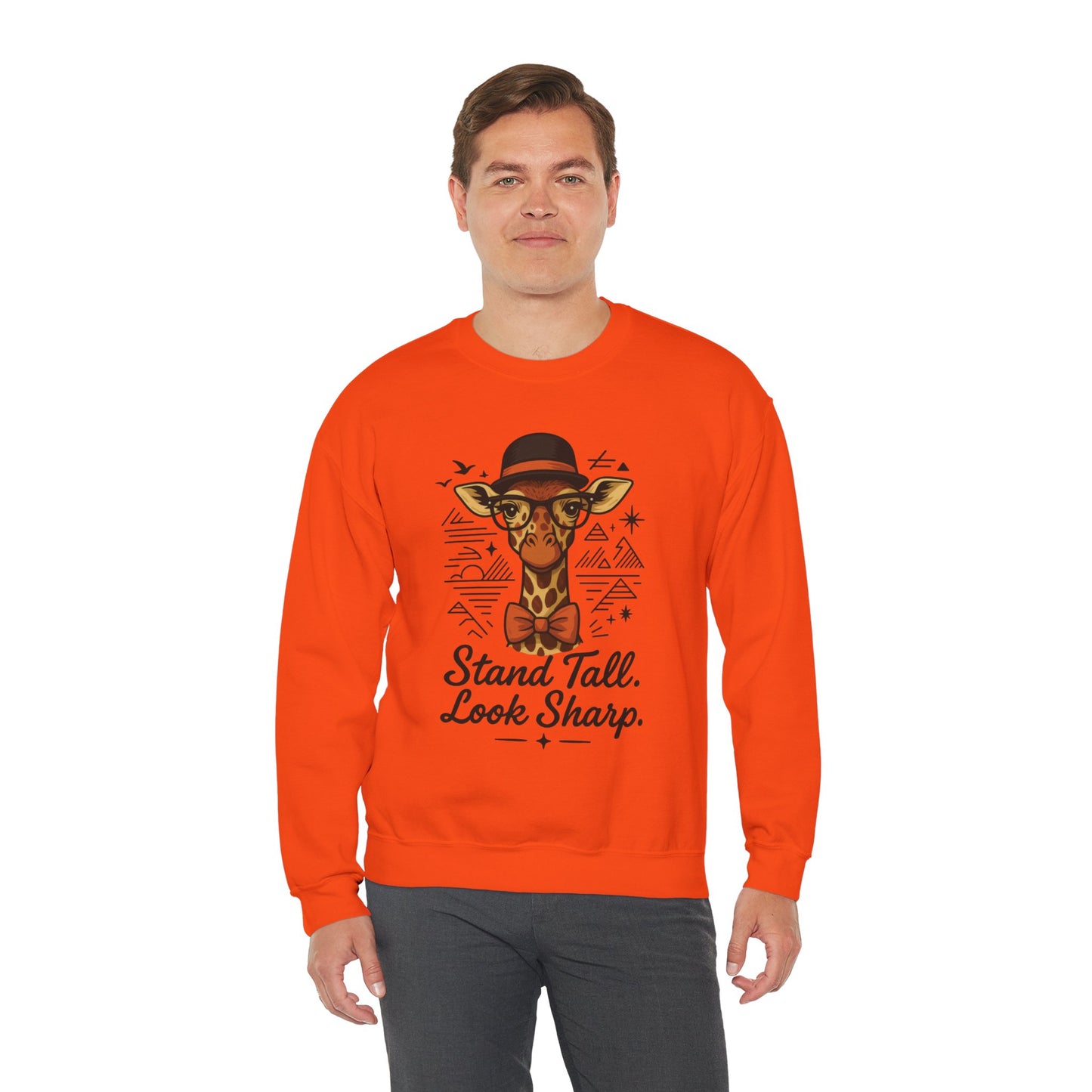 Stylish Giraffe Sweatshirt - Stand Tall, Look Sharp, Unisex Sweater for Animal Lovers, Cozy Gift, Fun Fashion for All Seasons