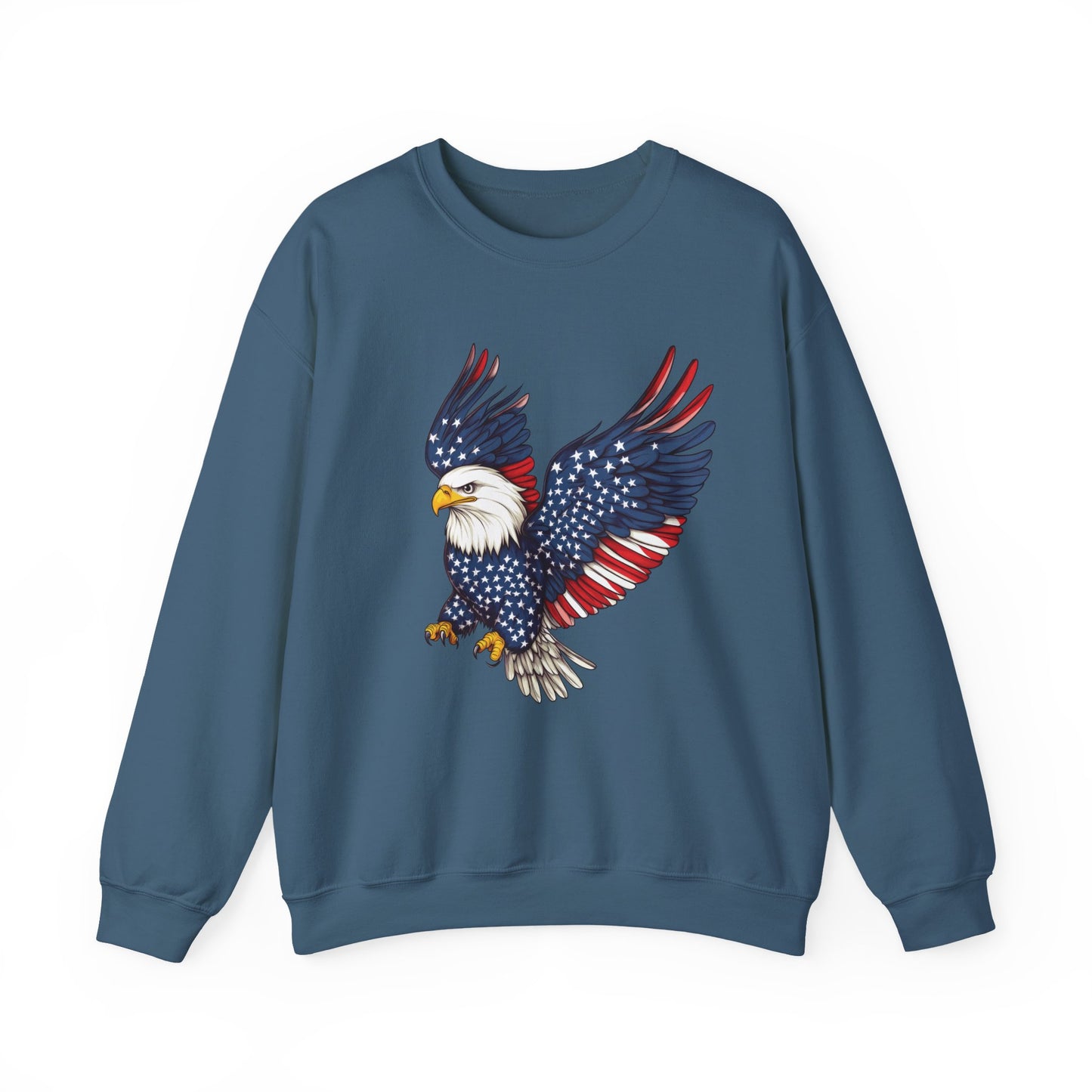 Patriotic Eagle Sweatshirt, Unisex Crewneck, USA Pride Apparel, Cozy Everyday Wear, Perfect for Independence Day, Gift for Patriots