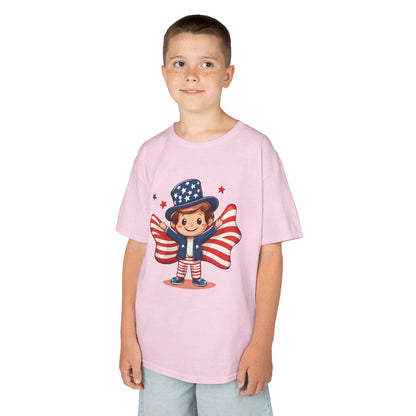 4th of July Kids T-Shirt,Kids  Unisex Patriotic Tee, American Flag Outfit for Boys and Girls, Independence Day Shirt, Cute American Shirt