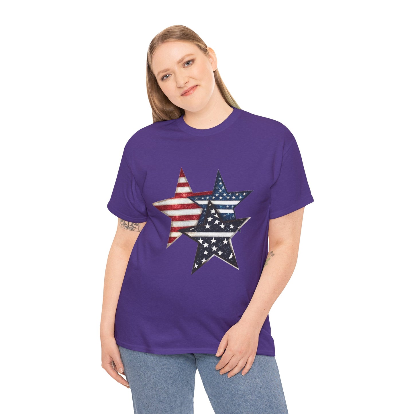 Patriotic Star Unisex Tee, USA Pride T-Shirt, Independence Day Outfit, All-American Style Shirt, Gift for Veterans, 4th of July Celebration