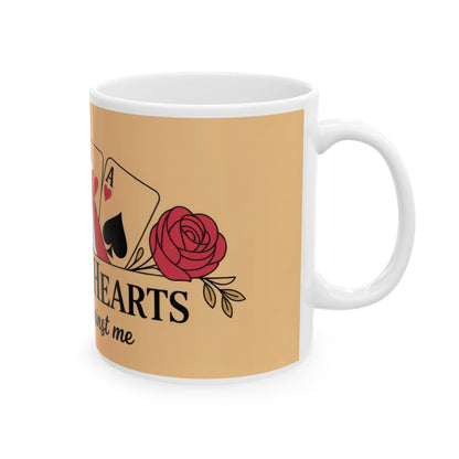 Queen of Hearts Mug, Dont Bet Against Me Quote, Gift for Gamblers, Fantasy Lover, Queen of Hearts Decor