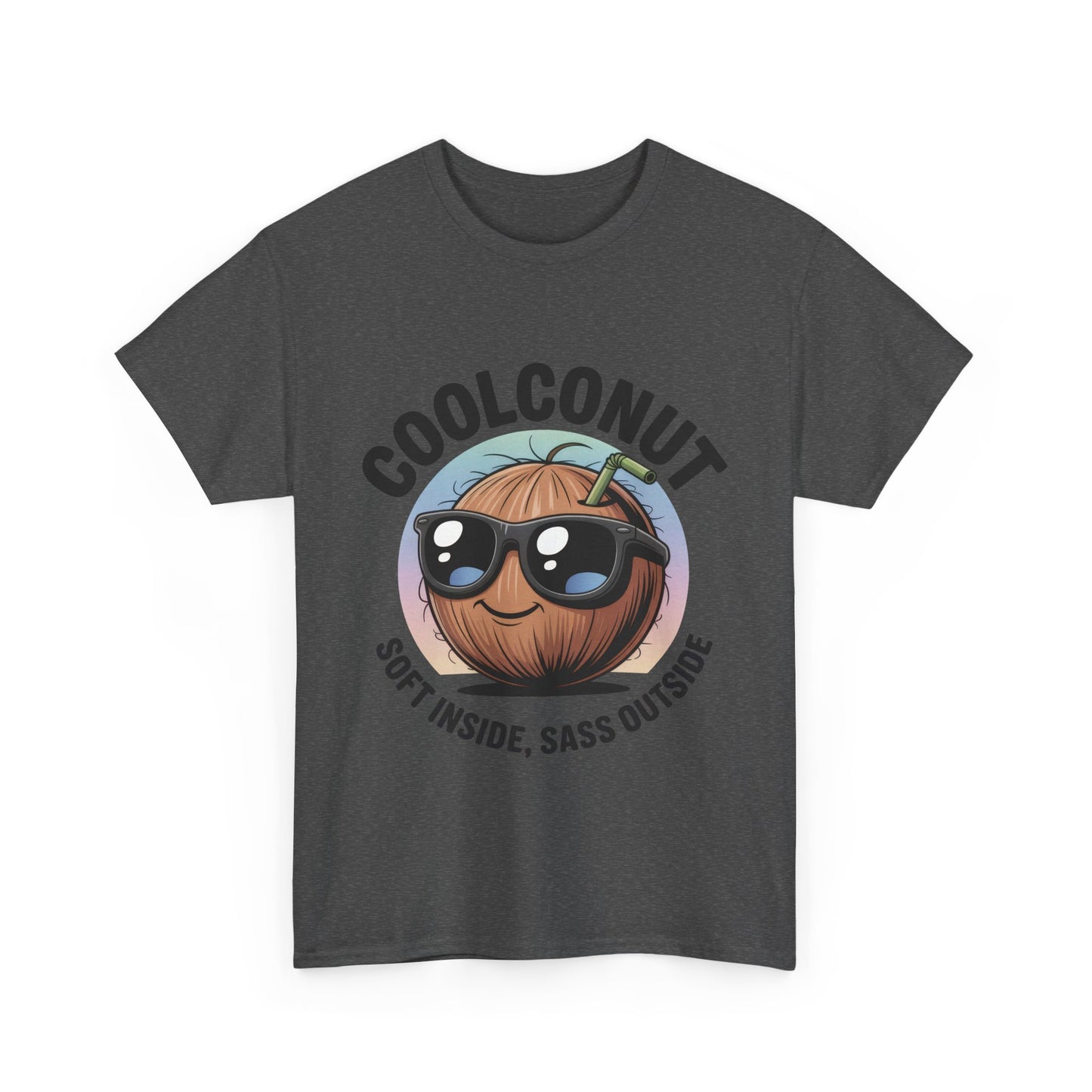 Coolconut Graphic Men's Tee, Soft Inside Sass Outside, Men's T-Shirt for Beach Lovers, Men's Fun Gift, Summer Vibes, Humor Apparel