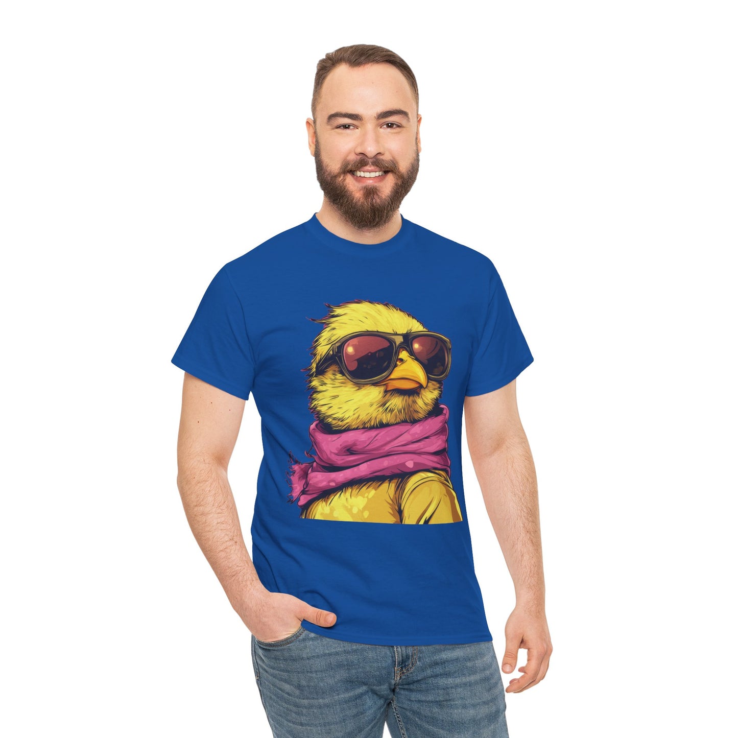 Chic Cool Chick T-Shirt, Unisex Heavy Tee, Funny Animal Tee, Trend Chick Graphic T-Shirt Gift