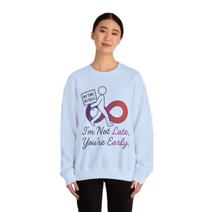 My Time, My Rules Funny Crewneck Sweatshirt, Womens Pullover, Gift for Her, Birthdays, Humor Clothing, Casual Style