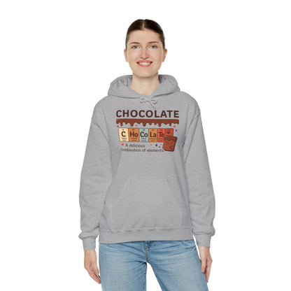 Chocolate Lover's Comfort Hoodie, Perfect Gift for Chemistry Lovers, Casual Wear, Sweet Treats Enthusiasts, Birthdays, Chemistry Students
