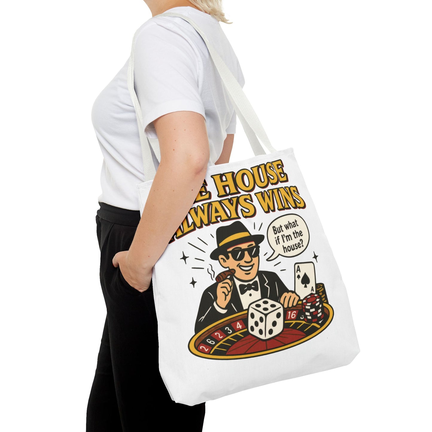 Casino Vibes Tote Bag, Fun Gift for Gamblers, Everyday Use, Travel Accessory, Stylish Shopping Bag, Unique Gambling Merch
