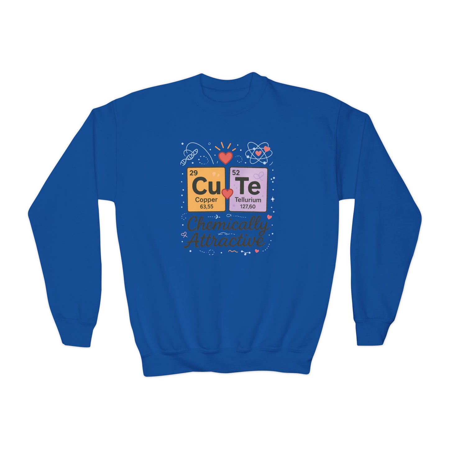 CuTe Teen Crewneck Sweatshirt, Science Sweatshirt for Girls, Chemically STEM Sweatshirt, Nerdy Gift for Teens, Funny Gift for Science Lovers