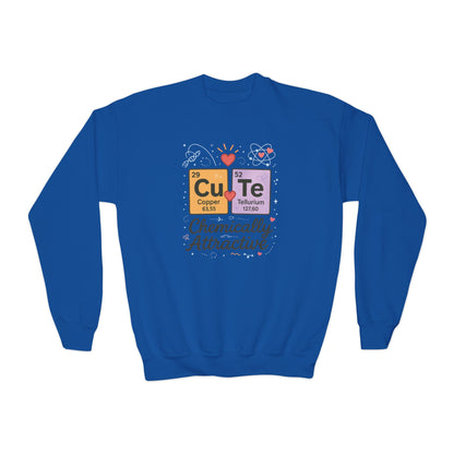 CuTe Teen Crewneck Sweatshirt, Science Sweatshirt for Girls, Chemically STEM Sweatshirt, Nerdy Gift for Teens, Funny Gift for Science Lovers