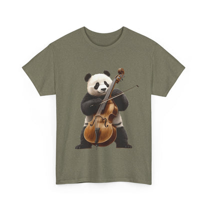 Panda Musician Tee - Cute Animal Graphic Shirt for Music Lovers, Gift for Panda Fans, Unique Concert Outfit, Casual Wear, Cellist Panda