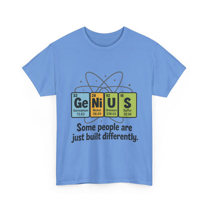 Funny Mens Genius T-Shirt, Periodic Table Nerd Shirt, Science Humor Tee for Smart Guys, Perfect Gift for Science Lovers
