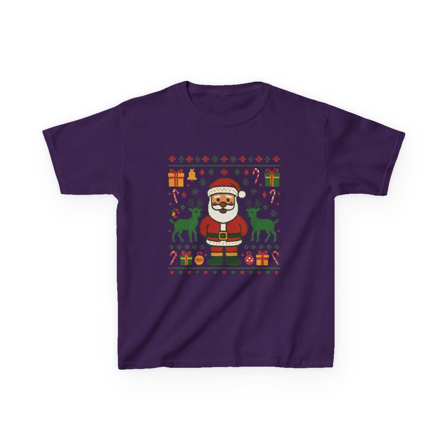 Kids Santa Christmas Shirt, Holiday Style Kids Sweater