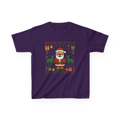 Kids Santa Christmas Shirt, Holiday Style Kids Sweater