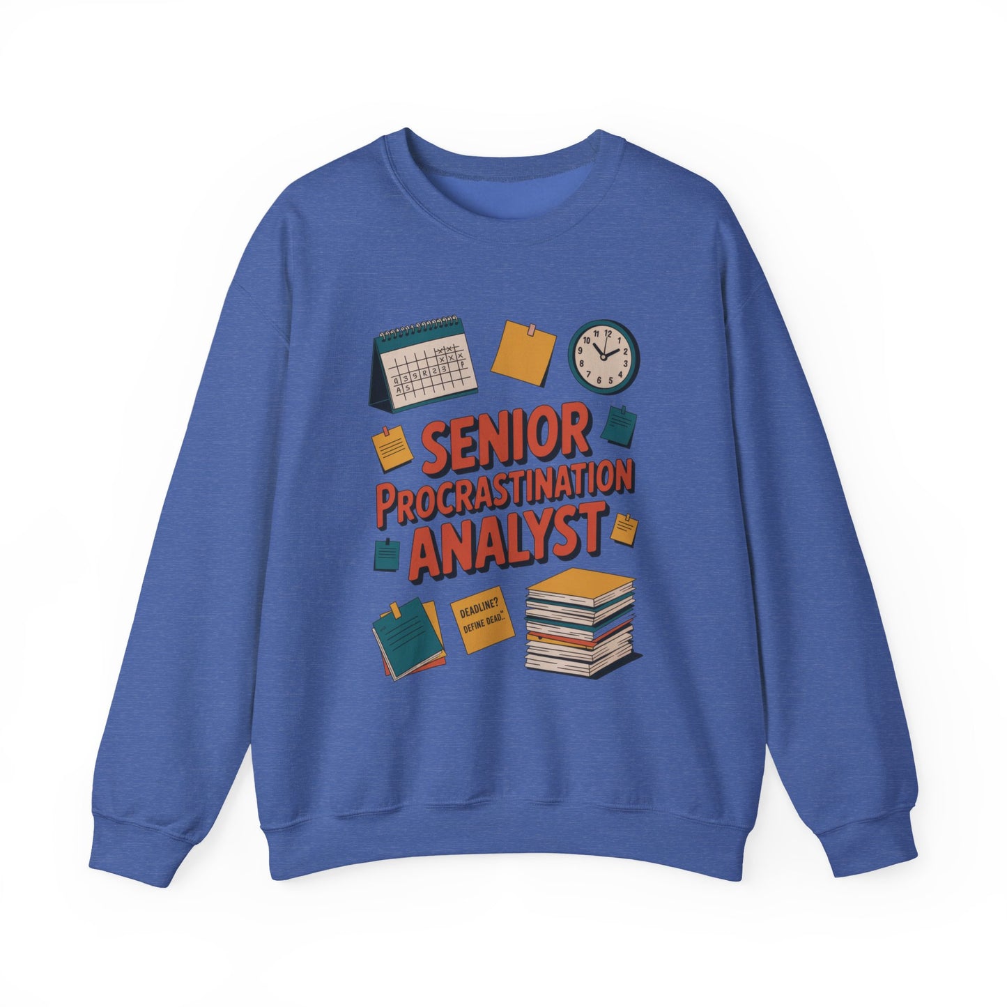 Senior Procrastination Analyst Sweatshirt, Gift for Graduates, Office Humor Apparel, Meme Sweatshirt, Casual Wear, Motivation Humor Apparel