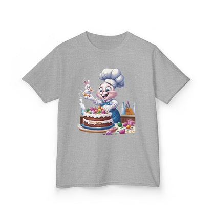 Pastry Chef Easter Bunny T-Shirt - Cute Spring Tee with Chef Bunny and Colorful Cake, Fun Holiday Gift for Kids and Bunny Lovers