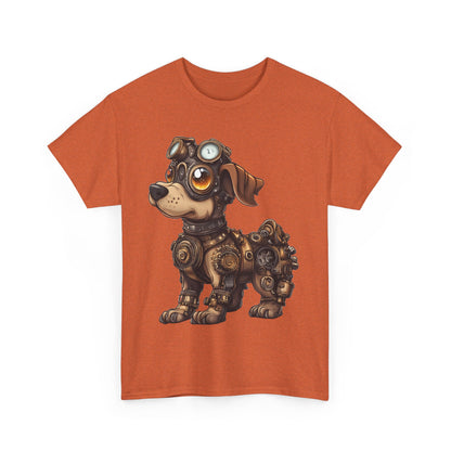 Cyberpunk Pup Design Mens Tee, Steampunk Dog Tee, Dog Lover Gift, Vintage Style, Fun Graphic Tee, Quirky Pet Apparel