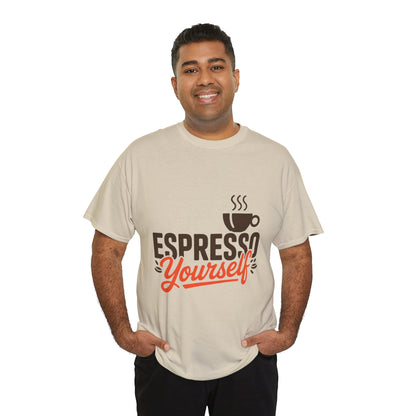 Espresso Yourself Mens T-Shirt, Funny Coffee Graphic Tee, Coffee Tee, Coffee Humor