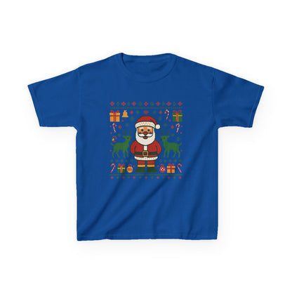 Kids Santa Christmas Shirt, Holiday Style Kids Sweater
