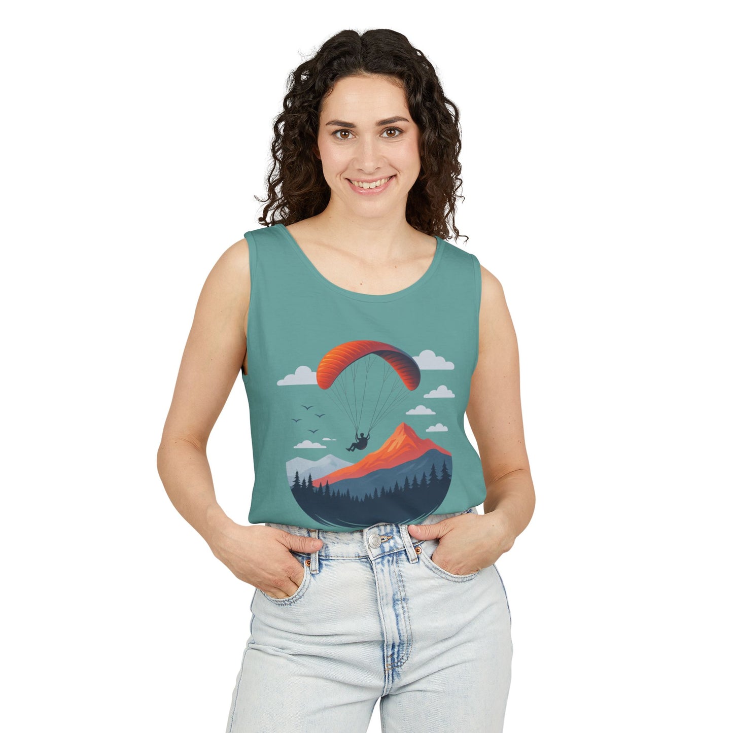 Adventure-Inspiring Fly Beyond Limits Unisex Tank Top, Summer Casual Wear, Outdoor Enthusiast Gift, Travel Apparel, Motivational Gift