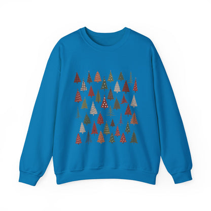 Minimal Christmas Tree Sweatshirt, Rustic Holiday Pullover