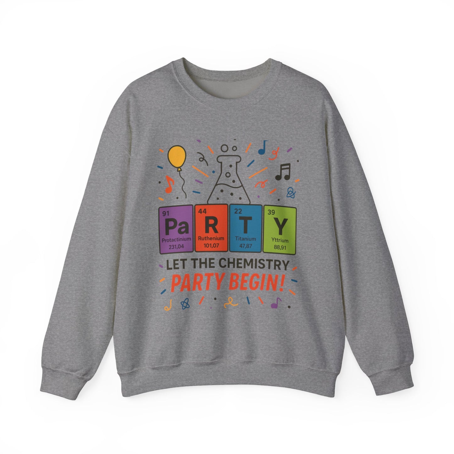 Party Chemistry Crewneck Sweatshirt, Chemistry Sweatshirt, Science Gift, Cute Crew Neck, Birthday Sweatshirt, Unisex Pullover