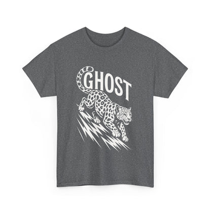 Ghost Leopard Graphic Tee, Mens T-Shirt, Casual Wear, Animal Print Top, Gift for Cat Lovers, Halloween Outfit