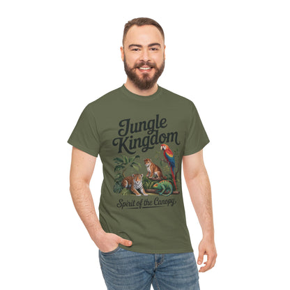 Mens Jungle Kingdom Tee - Nature Lover T-Shirt, Animal Graphic Tee, Eco-Friendly Gift, Summer Fashion, Adventure Outfit