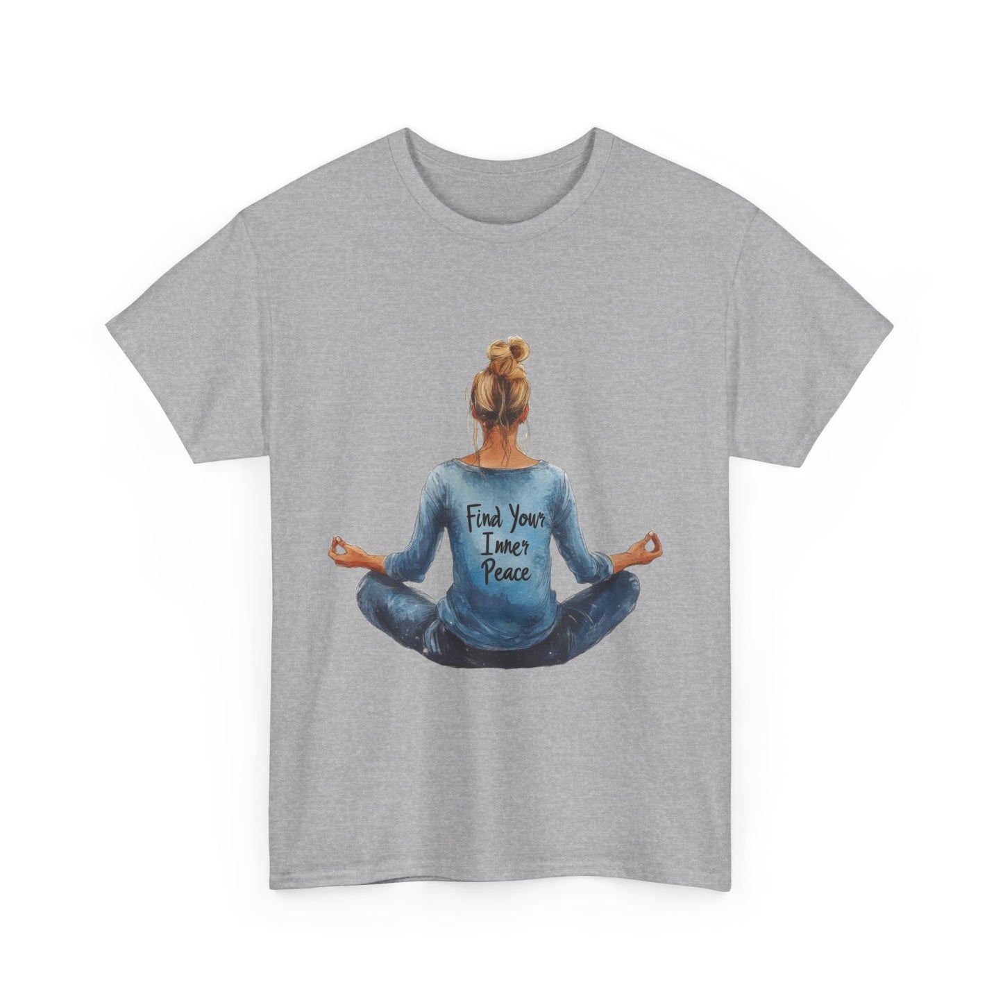 Find Your Inner Peace Unisex Heavy Cotton Tee, Motivational Shirt, Meditation Apparel, Relaxation Gift, Casual Wear, Mindfulness Tee