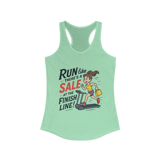 Motivational Fitness Tank Top, Workout Shirt, Gym Tank, Funny Exercise Top, Funny Shopping and Running Tee, Treadmill Runner Shirt for Her