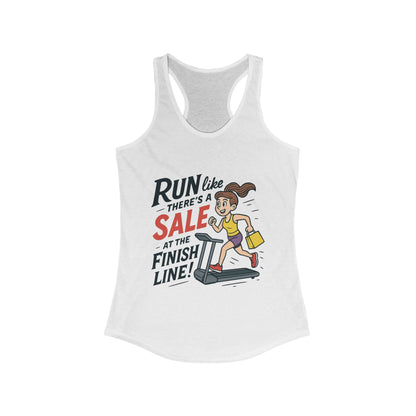 Motivational Fitness Tank Top, Workout Shirt, Gym Tank, Funny Exercise Top, Funny Shopping and Running Tee, Treadmill Runner Shirt for Her